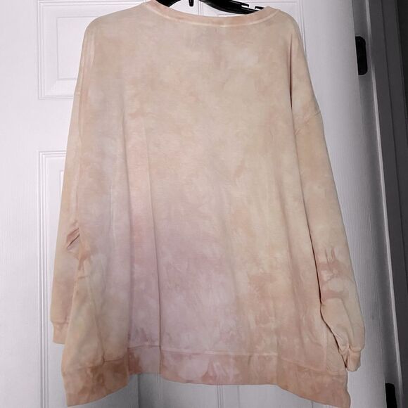 Found Blush Tie Dye Step Hem Cozy Sweatshirt Nordstrom Sz M NWT - Picture 4 of 9